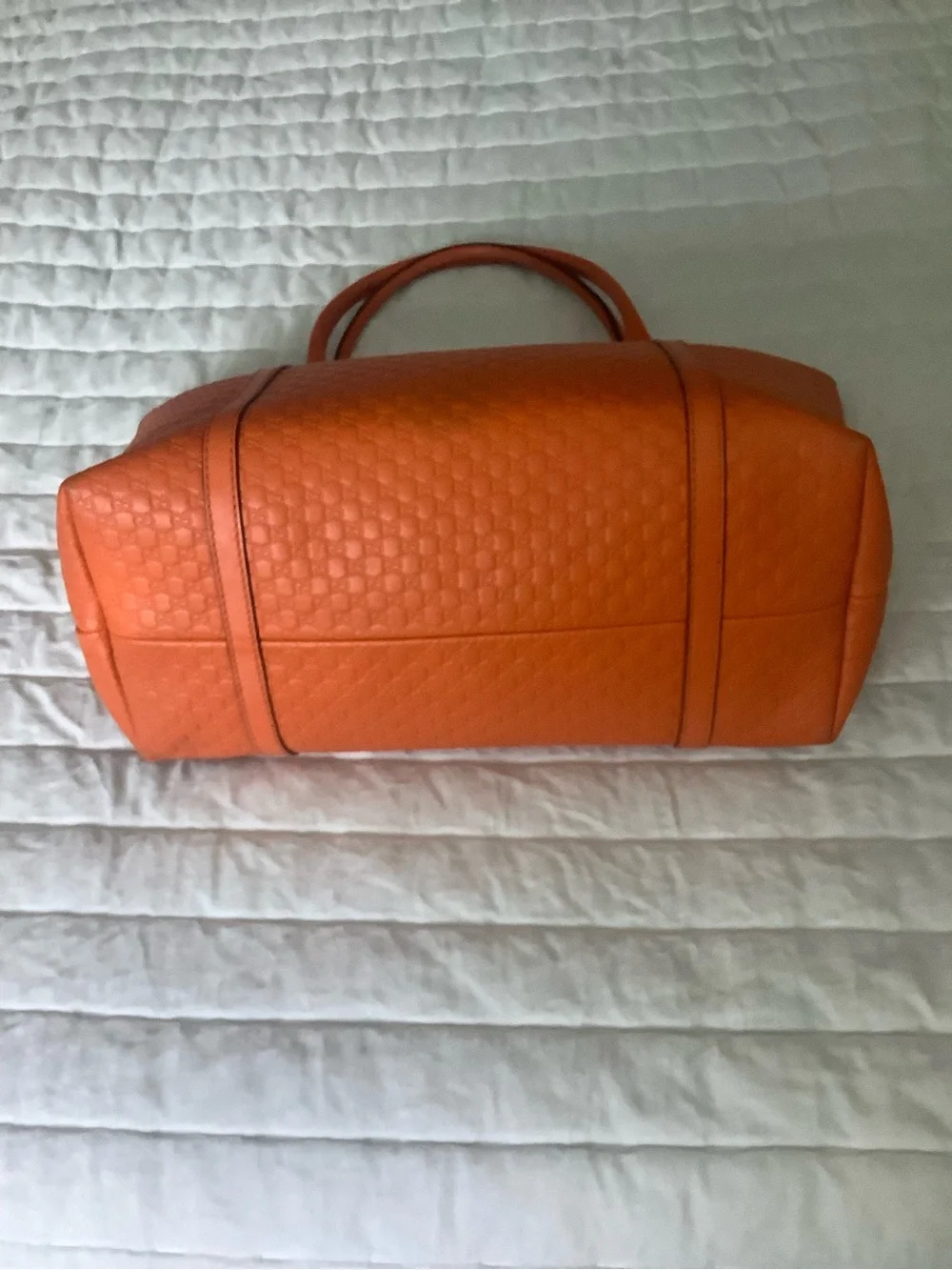 Gucci Microguccissima Joy Orange Leather Tote Bag